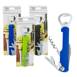 BOTTLE OPENER W/CORKSCREW