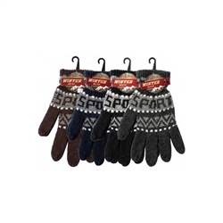 MENS STRETCH GLOVES, PRINTED