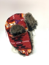 TRAPPER HAT, BURGUNDY