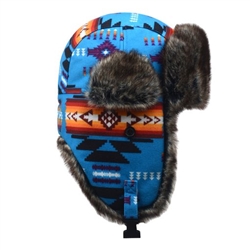 TRAPPER HAT, TURQUOISE