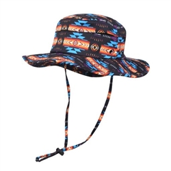 CAMPER BUCKET HAT, SOUTHWEST DESIGN BLACK