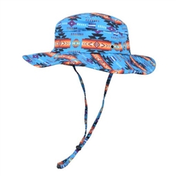 CAMPER BUCKET HAT, SOUTHWEST DESIGN TURQUOISE