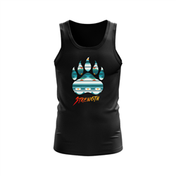 TANK TOP SHIRT W/PRINTED DESIGN--BLACK