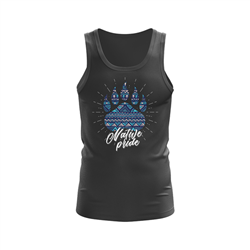 TANK TOP SHIRT W/PRINTED DESIGN--BLACK