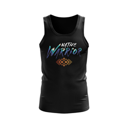 TANK TOP SHIRT W/PRINTED DESIGN--BLACK