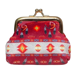 COIN PURSE, MED WHEEL RED