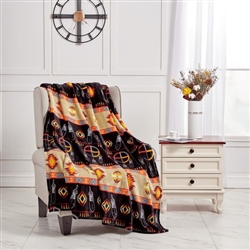 THROW MINK BLANKET MED WHEEL (50"x60")