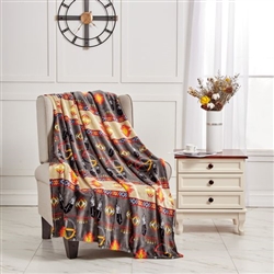 THROW MINK BLANKET MED WHEEL (50"x60")