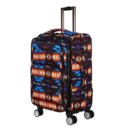 LUGGAGE 1-PIECE CARRY-ON, FABRIC PRINTED--BLACK