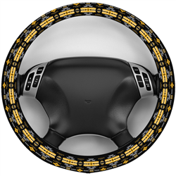 STEERING WHEEL COVER, TEAM COLORS PITTSBURGH