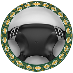 STEERING WHEEL COVER, TEAM COLORS GREEN BAY