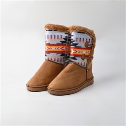 LADIES WINTER BOOTS--BROWN/GREY