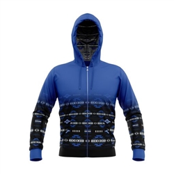 WARM-UP JACKET, ZIP UP-BLUE--(L-3XL)