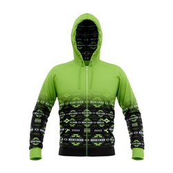 WARM-UP JACKET, ZIP UP-NEON GREEN--(L-3XL)