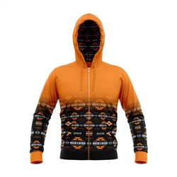 WARM-UP JACKET, ZIP UP-ORANGE--(L-3XL)