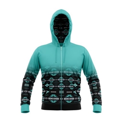 WARM-UP JACKET, ZIP UP-TURQUOISE--(L-3XL)