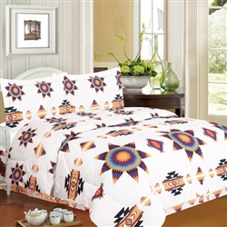 COMFORTER SET, QUEEN, STARBURST DESIGN