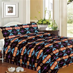 COMFORTER SET 4PC, FULL, BLACK