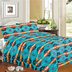 COMFORTER SET 4PC, FULL, TURQUOISE