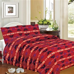 COMFORTER SET 4PC, FULL, BURGUNDY