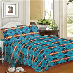 SHEET SET FULL SIZE, 16112-TURQUOISE