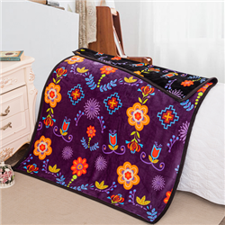 NATIVE FLORAL BABY BLANKET, REVERSIBLE (40