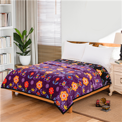 NATIVE FLORAL QUEEN BLANKET, REVERSIBLE (76