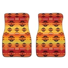 FLOOR MATS 2PC, FLEECE PRINTED, GRADIENT COLORS