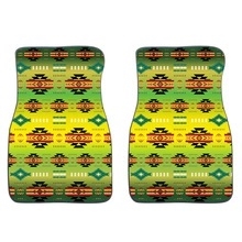 FLOOR MATS 2PC, FLEECE PRINTED, GRADIENT COLORS