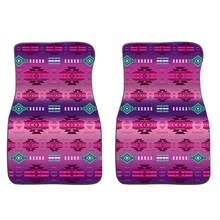 FLOOR MATS 2PC, FLEECE PRINTED, GRADIENT COLORS