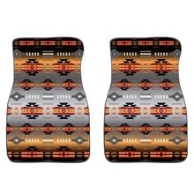 FLOOR MATS 2PC, FLEECE PRINTED, GRADIENT COLORS