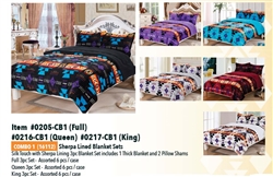 FULL-SIZE 3PC SW BLANKET SET W /PILLOW COVER, Asst