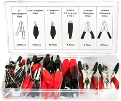 ALLIGATOR CLIP ASSORTMENT 60PC---6 SIZES