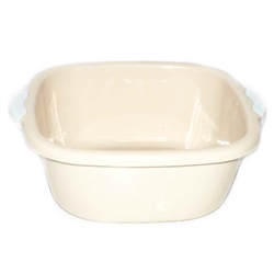 CB-72654--SQUARE BASIN 12" PLASTIC, ALMOND