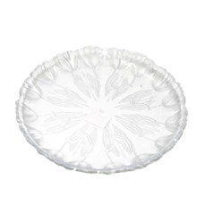 CB-MC823-ROUND CRYSTAL PLASTIC TRAY 11" CLEAR