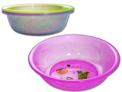 DE-12902--BASIN 36*13CM ASST COLORS SMOOTH RIM