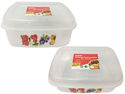 FOOD CONATINER RECTANGULAR 5L, W/LID--FRUIT DESIGN