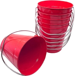 RED METAL BUCKET 5.5