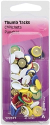 THUMB TACKS, ASST, 40CT