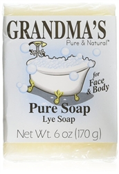 GRANDMA'S PURE LYE SOAP, LGE SIZE (6 oz)