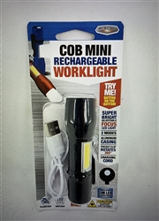 FLASHLIGHT COB MINI, USB RECHARGEABLE