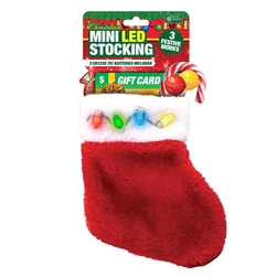 GIFT CARD CHRISTMAS STOCKING W/LIGHTS