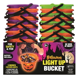 HALLOWEEN FLASHING PUMPKIN BUCKET