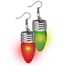 HOLIDAY LED FLASHING EARRINGS