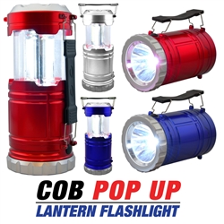 LANTERN / FLASHLIGHT, COB, POP UP (9/display)