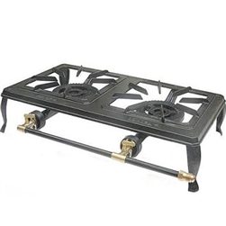 DOUBLE BURNER CAST STOVE, (NEEDS 235-5 HOSE)--2/BOX