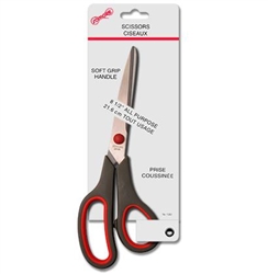 SCISSORS, 8 1/2" SOFT GRIP CARDED