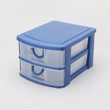 DRAWER, 2-TIER PLASTIC, 7" x6"    ASST