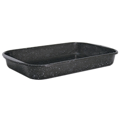 LASAGNA / BAKE PAN, BLACK ENAMEL